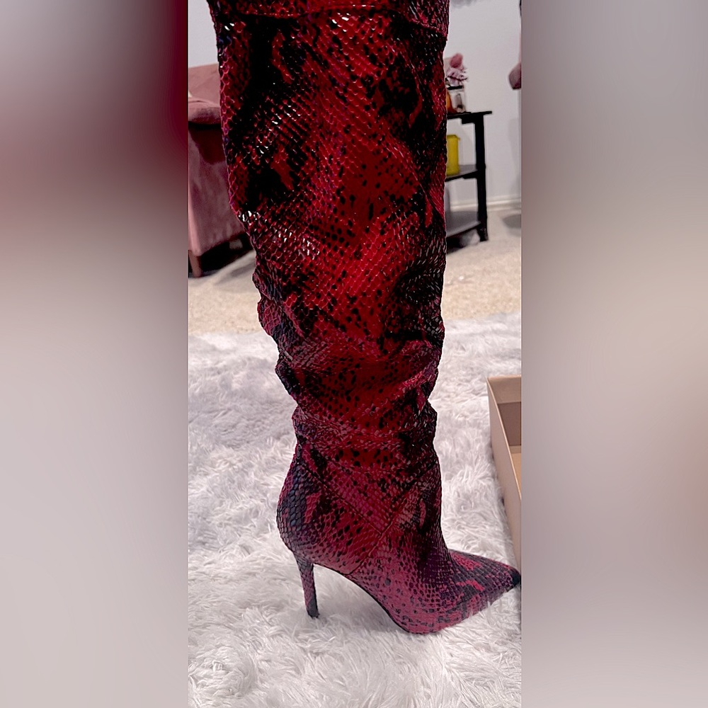 Wicked Red Thigh high boots